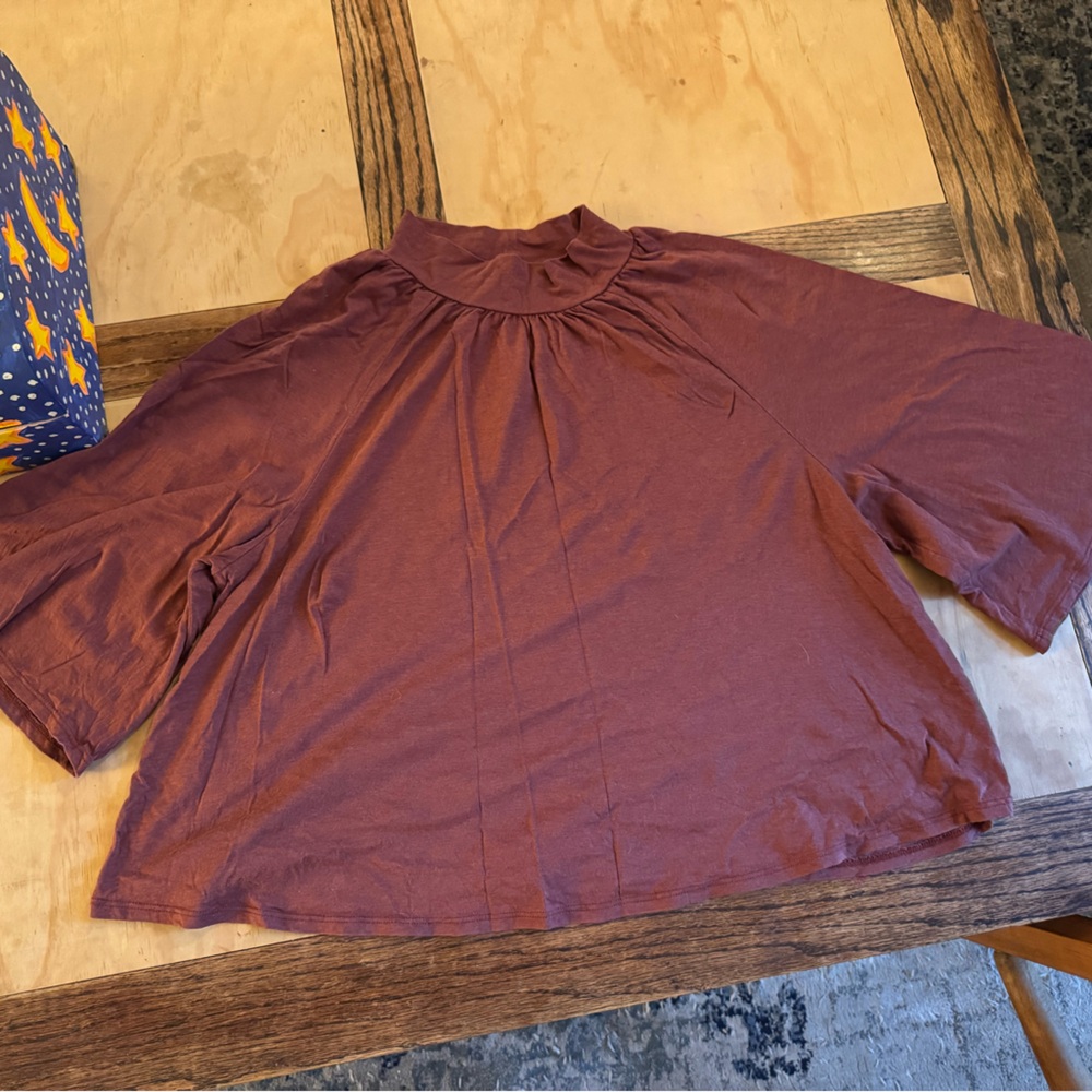 NATION Los Angeles Crew Tee in Dusty Plum